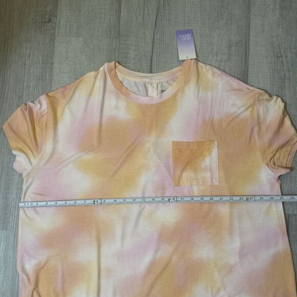 NWT Stars Above Plus 1X Sleep Shirt Nightgown Tie Dye Pink Modal Soft Pajama - Picture 14 of 16